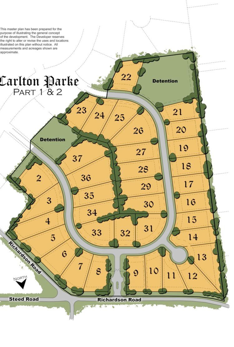 Map of Carlton Parke Part 1 & 2